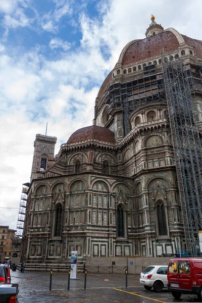 Kathedraal Van Saint Mary Flower Een Bewolkte Zomerdag Florence Italië — Stockfoto