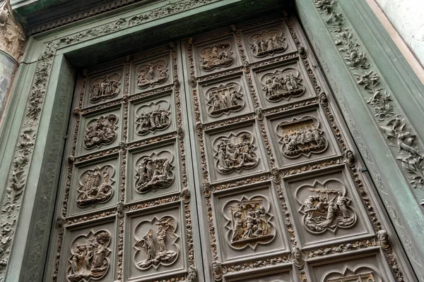 South Doors Detail Andrea Pisano Florence Baptistery Florence Italy — Fotografia de Stock
