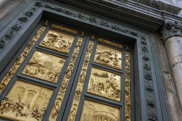 Cancelli Del Paradiso Lorenzo Ghiberti Sul Battistero San Giovanni Firenze — Foto Stock