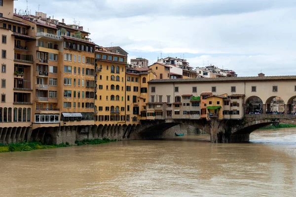 Ponte Vecchio Talya Floransa Arno Nehri Geçen Köprü — Stok fotoğraf