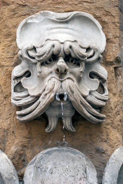 Ein Alter Brunnen Florenz Italien Einem Sommertag — Stockfoto