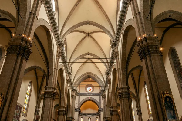Interior Cathedral Saint Mary Flower Cloudy Summer Day Florence Italy — Photo