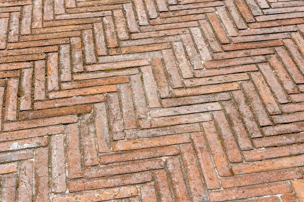 Old Brick Pavement Florence Italy — Stok fotoğraf