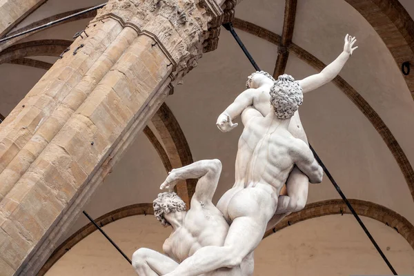 Znásilnění Sabine Ženy Gianbologna Před Palazzo Vecchio Piazza Della Signoria — Stock fotografie