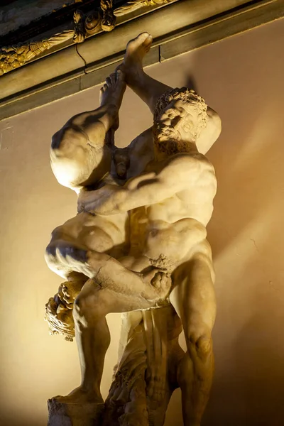 Estatua Hércules Diomedes Salón Los Quinientos Palazzo Vecchio Florencia Italia —  Fotos de Stock