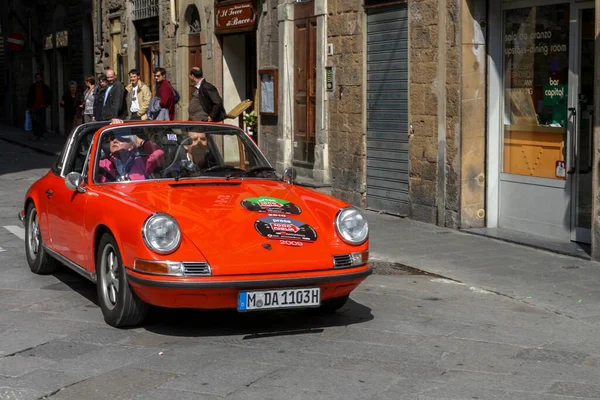 Florence Italie Mai 2010 Porsche Rouge Rallye Mille Miglia 2010 — Photo