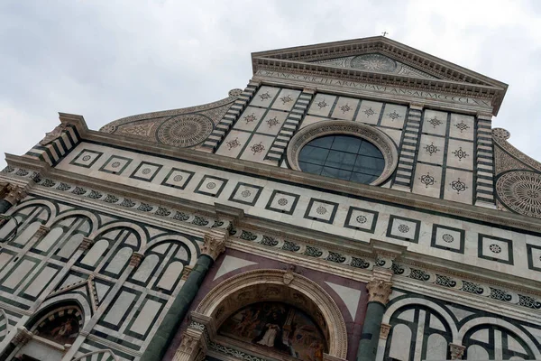 Gevel Van Santa Maria Novella Voltooid Door Leon Battista Alberti — Stockfoto