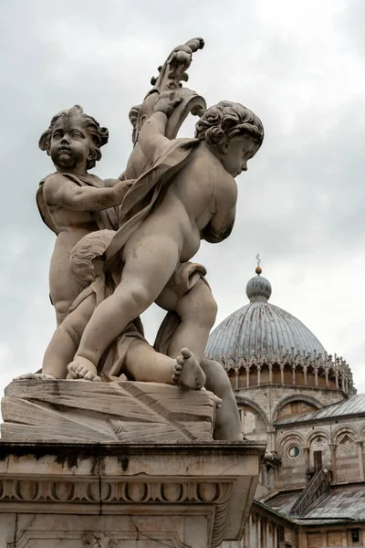 Piazza Dei Miracoli Pizie Włochy Deszczowy Dzień — Zdjęcie stockowe