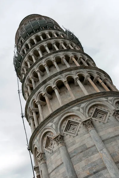 Yağışlı Bir Günde Eğik Pisa Kulesi Talya — Stok fotoğraf