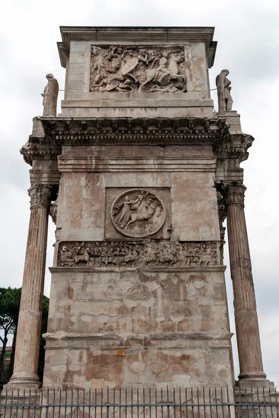 Arch Constantine Cloudy Summer Day Rome Arco Costantino Triumphal Arch — Stock Photo, Image