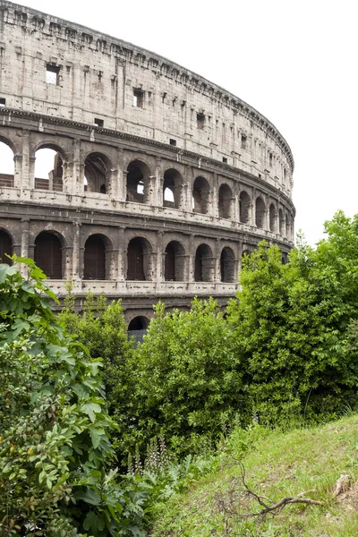 Roma Talya Bulutlu Bir Yaz Gününde Kolezyum Kolezyum Roma Forumu — Stok fotoğraf