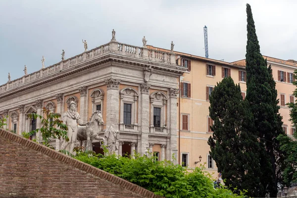 Campidoglio Meydanı Roma Dioscuri Campidoglio Heykeli — Stok fotoğraf