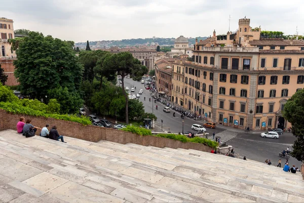 Roma Italia Mayo 2010 Vista Desde Escalera Scalinata Dell Ara — Foto de Stock