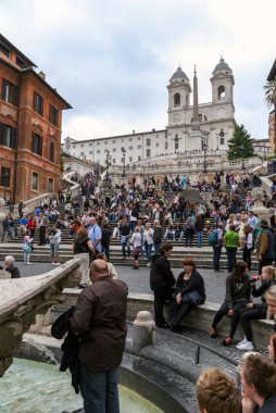 Roma, İtalya - 12 Mayıs 2010: İspanya Roma 'da bir yaz gününde adım attı.