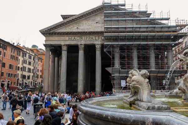 Rom Italien Maj 2010 Pantheon Rom Molnig Sommardag — Stockfoto