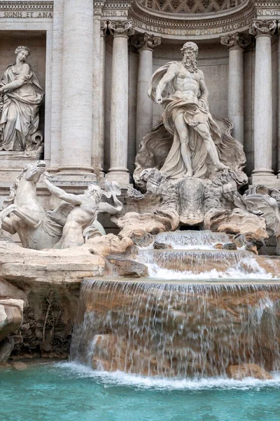 Trevi Çeşmesi Talyanca Fontana Trevi Talya Nın Trevi Bölgesinde Talyan — Stok fotoğraf