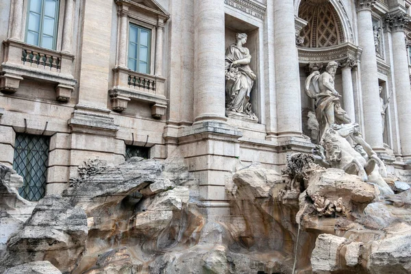 Trevi Çeşmesi Talyanca Fontana Trevi Talya Nın Trevi Bölgesinde Talyan — Stok fotoğraf