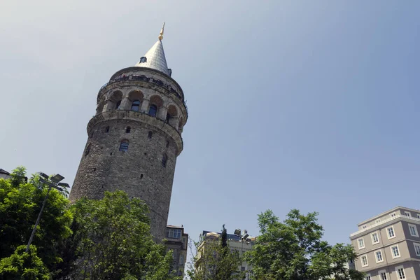 Galata Kulesi Stanbul Galata Karaköy Semtinde Bulunan Bir Ortaçağ Taş — Stok fotoğraf