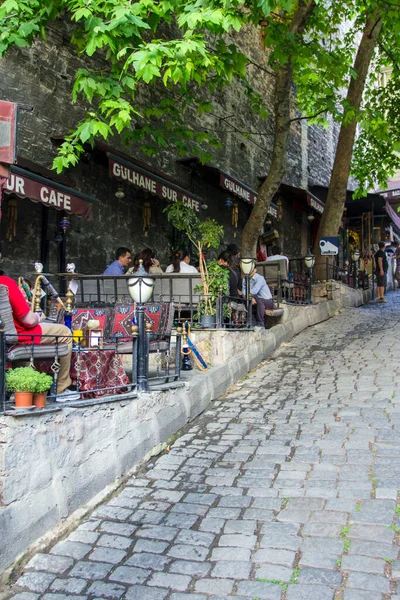 Istanbul Turecko Června 2014 Kavárna Istanbulské Ulici — Stock fotografie