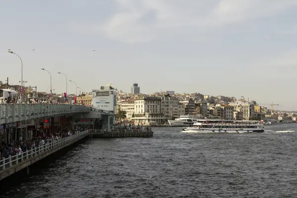 Istanbul Turecko Června 2014 Most Galata Zlatém Rohu Istanbulu — Stock fotografie