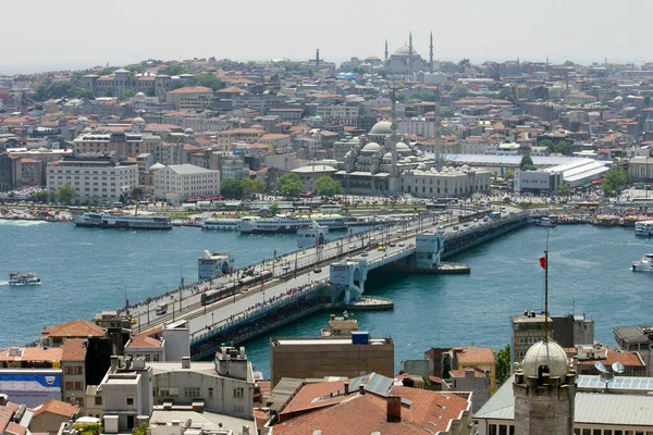 Isztambul Törökország 2014 Június Isztambul Látképe Galata Toronyból Mecsettel Galata — Stock Fotó