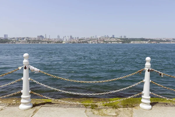 Die Stadt Istanbul Mit Dem Bosporus Vordergrund Blick Von Der — Stockfoto