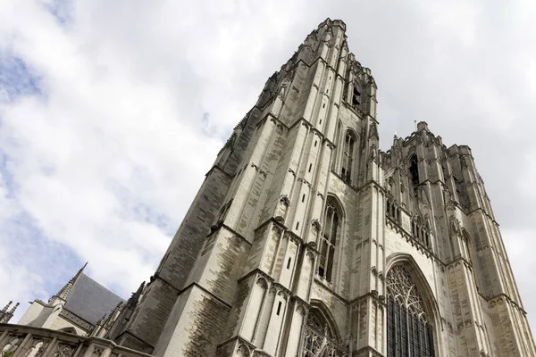 Catedral São Miguel Santa Gudula Uma Igreja Gótica Medieval Estilo — Fotografia de Stock