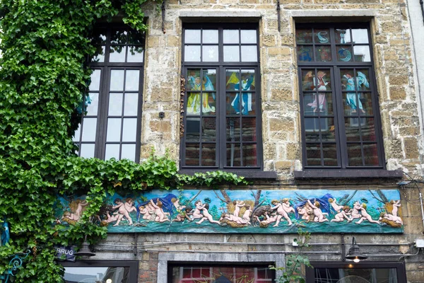 Zunfthäuser Aus Dem Jahrhundert Grote Markt Antwerpen Einem Bewölkten Sommertag — Stockfoto