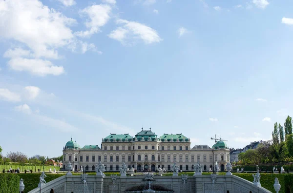 Belvedere Είναι Ένα Ιστορικό Κτιριακό Συγκρότημα Στη Βιέννη Της Αυστρίας — Φωτογραφία Αρχείου