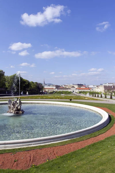 Belvedere Kalesindeki Çeşme Belvedere Avusturya Nın Viyana Kentinde Tarihi Bir — Stok fotoğraf