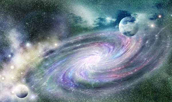 Galáxia espiral no universo — Fotografia de Stock