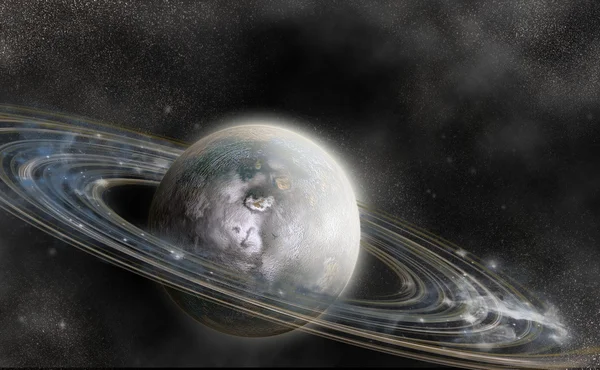 Planeta com sistema de anel — Fotografia de Stock