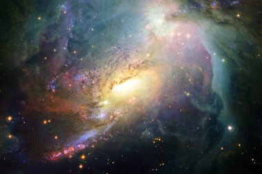 Dış uzay, kozmik manzara. Nebula. Bu görüntünün elementleri NASA tarafından desteklenmektedir.