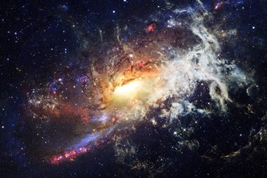 Uzay boşluğu. Bilim kurgu evreni. Bu görüntünün elementleri NASA tarafından desteklenmektedir