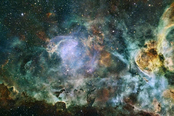 Csillagköd Csillaghalmaz Űrben Sci Művészet Kép Elemeit Nasa Bocsátotta Rendelkezésre — Stock Fotó