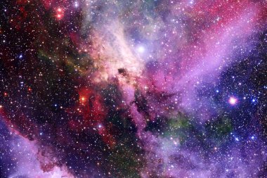 Derin uzayda bir yerde güzel bir galaksi. Kozmik duvar kağıdı. Bu görüntünün elementleri NASA tarafından desteklenmektedir
