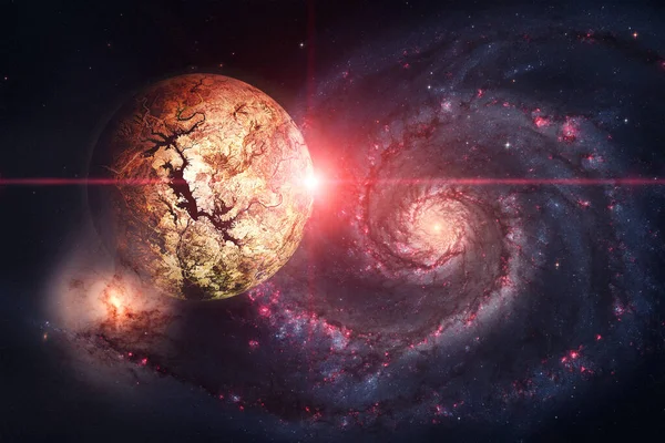 Starfield. Kozmos sanatı. Bu görüntünün elementleri NASA tarafından desteklenmektedir.