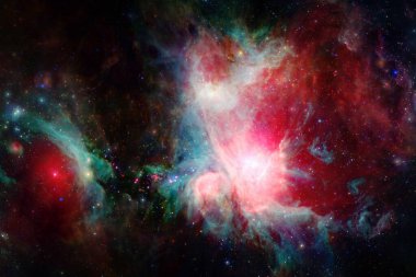 Derin uzayda bir yerde güzel bir galaksi. Kozmik duvar kağıdı. Bu görüntünün elementleri NASA tarafından desteklenmektedir