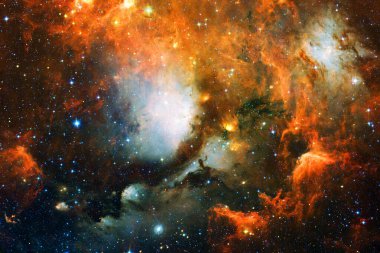 Yıldız kümesi. Starfield. Nebula. Bu görüntünün elementleri NASA tarafından desteklenmektedir.