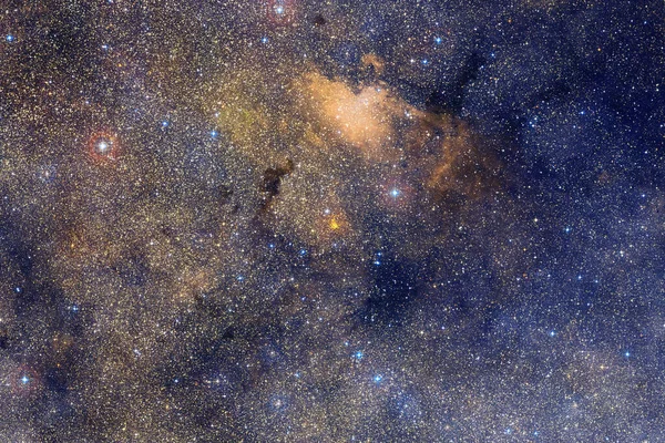 Stjärnornas Kluster Stjärnfält Nebulosa Delar Denna Bild Tillhandahålls Nasa Stockbild