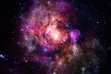 Nebula, uzayın derinliklerinde bir yıldız kümesi. Bilim kurgu sanatı. Bu görüntünün elementleri NASA tarafından desteklenmektedir.