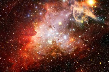 Derin uzayda bir yerde güzel bir galaksi. Kozmik duvar kağıdı. Bu görüntünün elementleri NASA tarafından desteklenmektedir