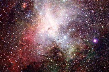 Derin uzayda bir yerde güzel bir galaksi. Kozmik duvar kağıdı. Bu görüntünün elementleri NASA tarafından desteklenmektedir