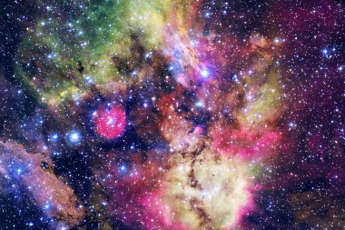 Nebula, uzayın derinliklerinde bir yıldız kümesi. Bilim kurgu sanatı. Bu görüntünün elementleri NASA tarafından desteklenmektedir.