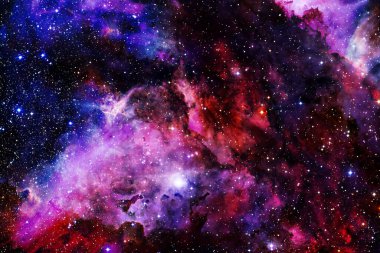 Nebula, uzayın derinliklerinde bir yıldız kümesi. Bilim kurgu sanatı. Bu görüntünün elementleri NASA tarafından desteklenmektedir.
