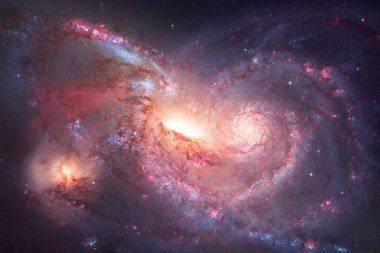 Sonsuz evrenin harikası. Bilim kurgu duvar kağıdı. Bu görüntünün elementleri NASA tarafından desteklenmektedir.