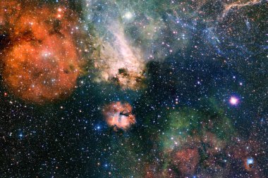 Derin uzayda bir yerde güzel bir galaksi. Kozmik duvar kağıdı. Bu görüntünün elementleri NASA tarafından desteklenmektedir