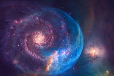 Starfield. Kozmos sanatı. Bu görüntünün elementleri NASA tarafından desteklenmektedir.