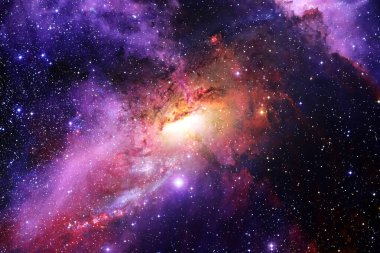 Nebula, uzayın derinliklerinde bir yıldız kümesi. Bilim kurgu sanatı. Bu görüntünün elementleri NASA tarafından desteklenmektedir.
