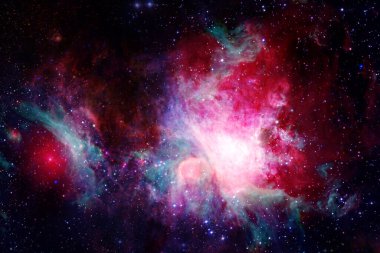 Derin uzayda bir yerde güzel bir galaksi. Kozmik duvar kağıdı. Bu görüntünün elementleri NASA tarafından desteklenmektedir